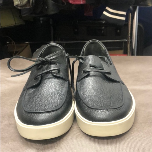 Vince “Todd” Black Leather Deck Shoes - Picture 3 of 6